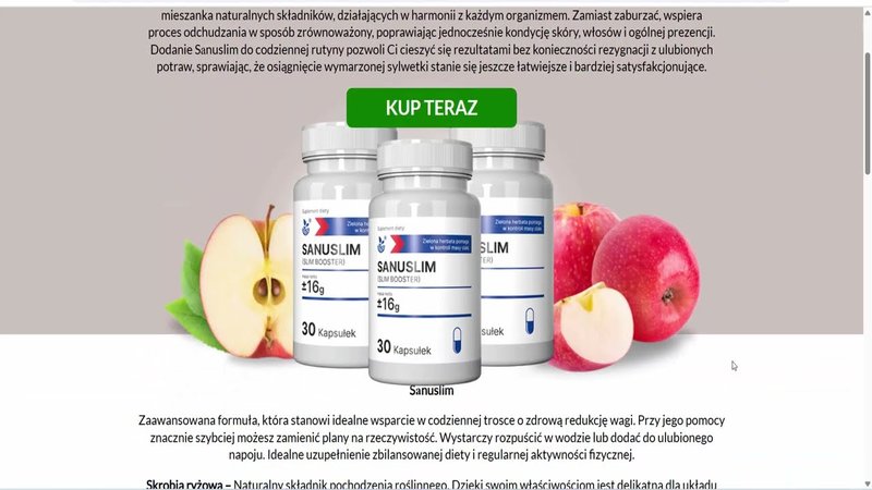 Sanuslim - Odczynia i rozwiązania - Sprawdź teraz! - overview